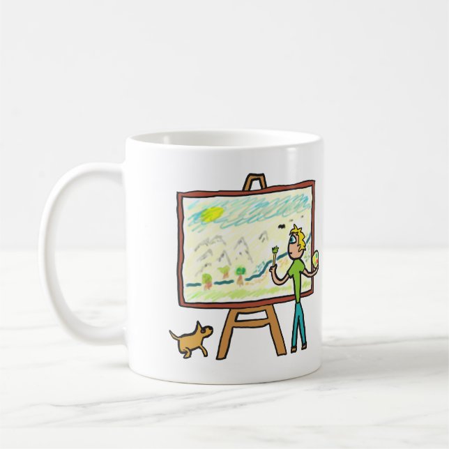 Kunstmalerei Kaffeetasse (Links)
