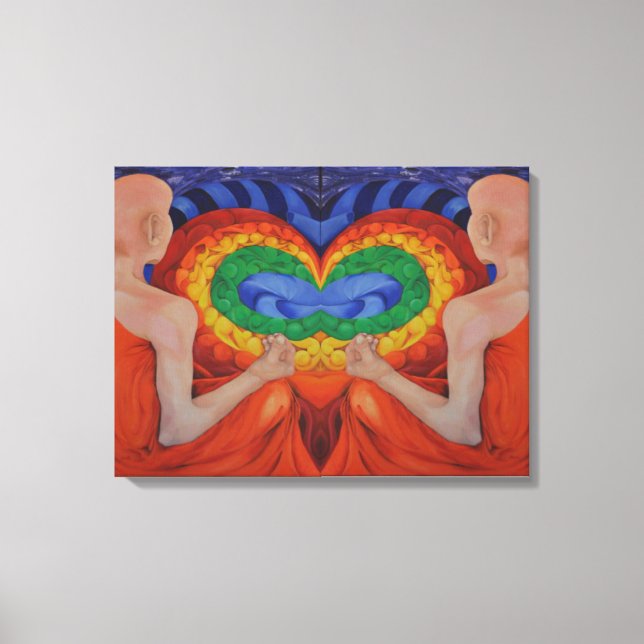 Kunstmalerei Leinwand Druck Konversation Doppel (Vorderseite)