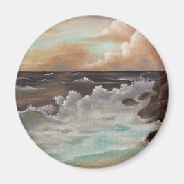 Kunstmalerei "Meeresrauschen" Bob Ross Magnet