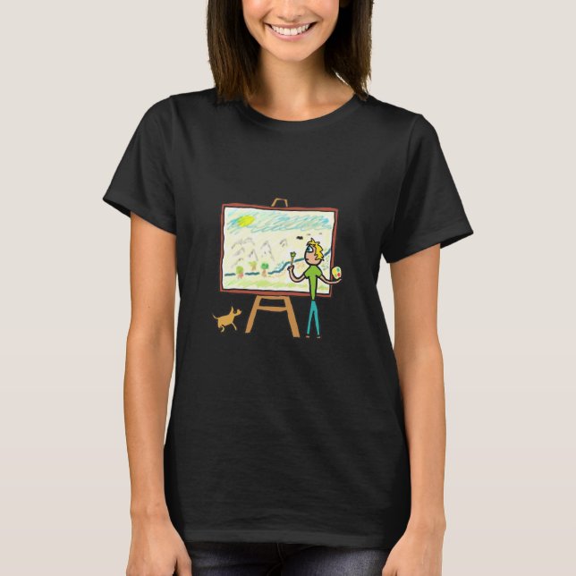 Kunstmalerei T-Shirt (Vorderseite)