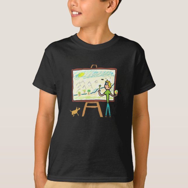 Kunstmalerei T-Shirt (Vorderseite)