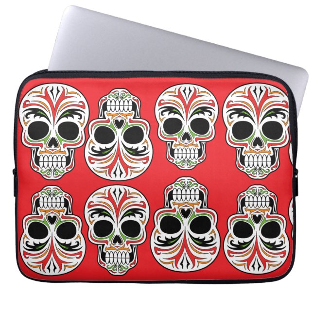 Kunstmalerkulle in mehrfarbigem, modernem Rot Laptopschutzhülle (Vorderseite)