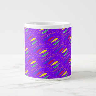 Kunstmuster auf brüchig lila Jumbo-Tasse