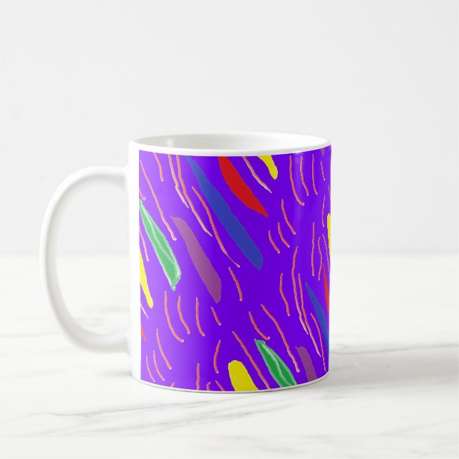 Kunstmuster auf brüchig lila kaffeetasse (Links)