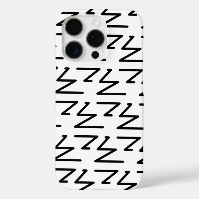 Kunstmuster-Design in Schwarz und Weiß Case-Mate iPhone Hülle (Rückseite)