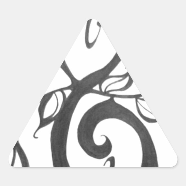 Kunstmuster Dreieckiger Aufkleber (Vorderseite)