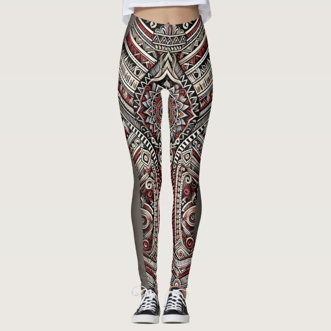 Kunstmuster Leggings (Vorderseite)