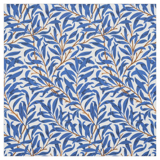 Kunstmuster William Morris blaue Weidenzweige Stoff (Muster)