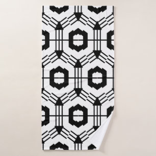 Kunstnahtloses Muster. Vintager geometrischer Hint Badehandtuch