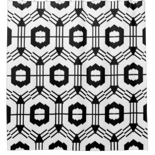 Kunstnahtloses Muster. Vintager geometrischer Hint Duschvorhang