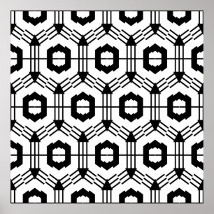 Kunstnahtloses Muster. Vintager geometrischer Hint Poster