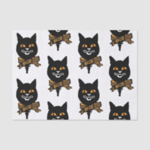 KUNSTNOUVEAU SCHWARZER CAT-Seidenpapier