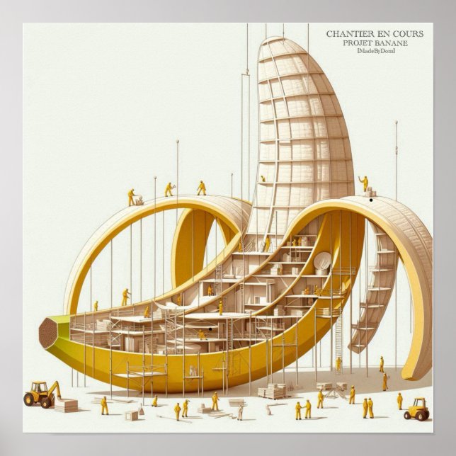 Kunstposter - Banane - Projekt: Architektur Poster (Vorne)