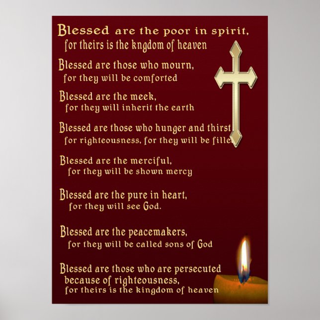 Kunstposter Beatitudes Poster (Vorne)