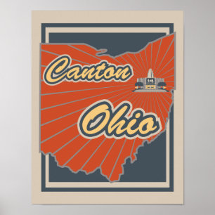 Kunstposter Canton, Ohio - Reiseplakat Poster