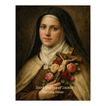 Kunstposter der heiligen Therese von Lisieux