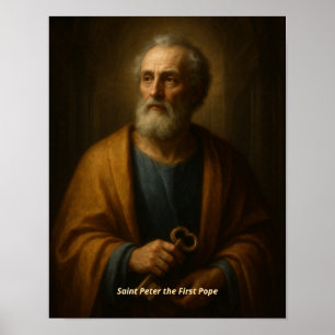 Kunstposter des heiligen Petrus - Erster Papst der Poster