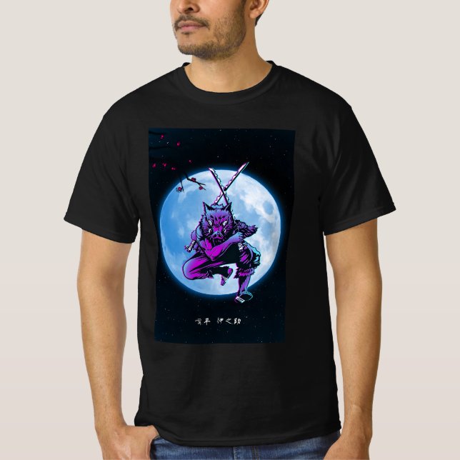 "Kunstposter Inosuke unter dem Mond" T-Shirt (Vorderseite)