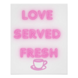 Kunstposter inspiriert von rosa Neonlichtern Poster