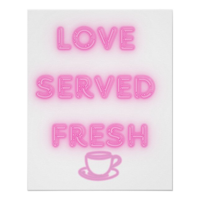 Kunstposter inspiriert von rosa Neonlichtern Poster (Vorderseite)