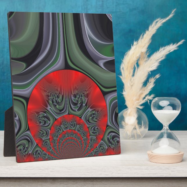 Kunstposter "Rote Aurora" Fotoplatte (Seite)