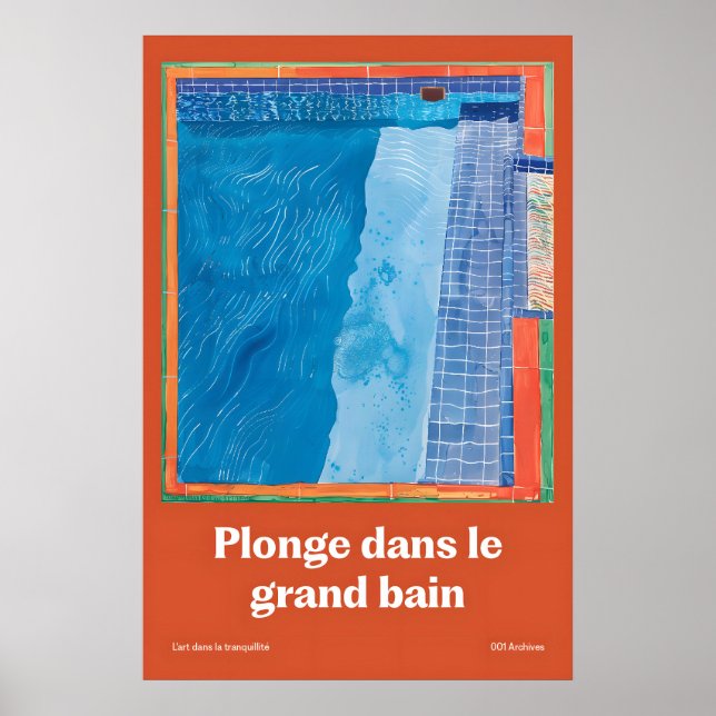 Kunstposter Schwimmbad moderne französische Rivier Poster (Vorne)