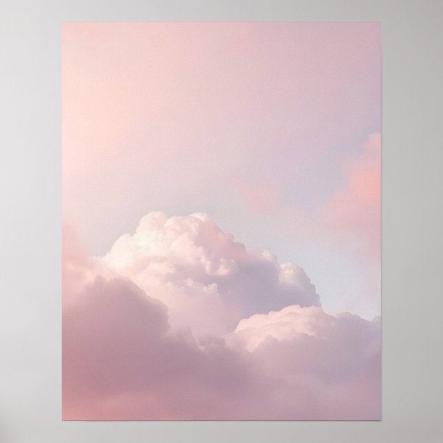 Kunstposter Soft Pastel Cloud Sky Poster (Vorne)