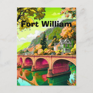 Kunstposter von Fort William, Stadtansicht von For Postkarte