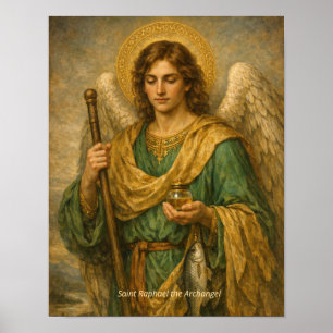 Kunstprint des Erzengels Raphael Poster