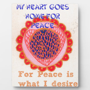 "Kunstprint "Mein Herz kehrt heim zum Frieden"" Fotoplatte