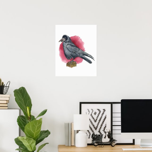 Kunstprint Rook-Vogel Poster (Heimbüro)