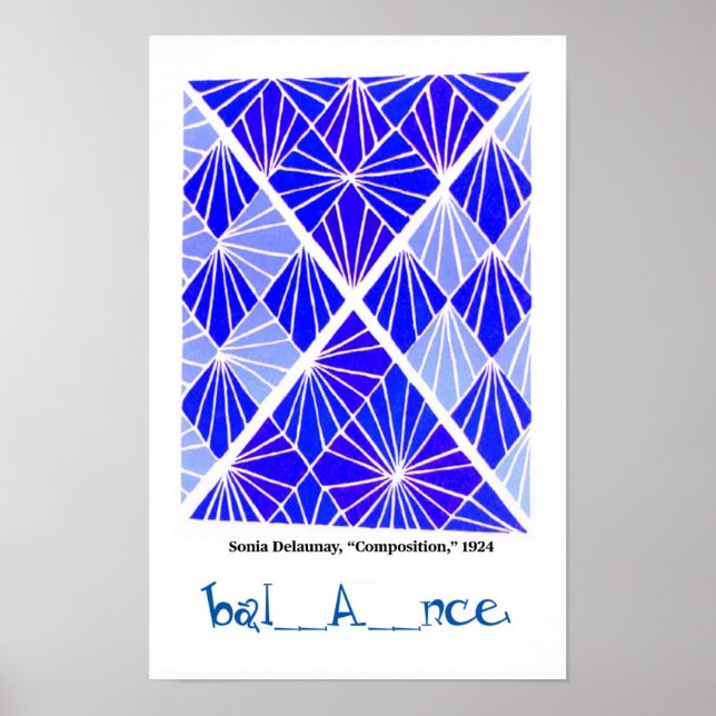 Kunstprinzipien - Balance, Sonia Delauney Poster (Vorne)