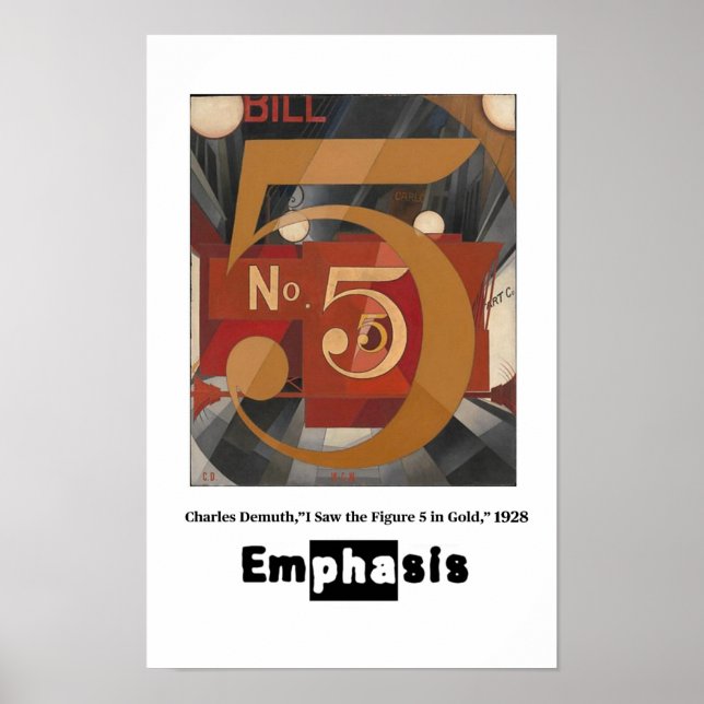 Kunstprinzipien - Betonung, Charles Demuth Poster (Vorne)