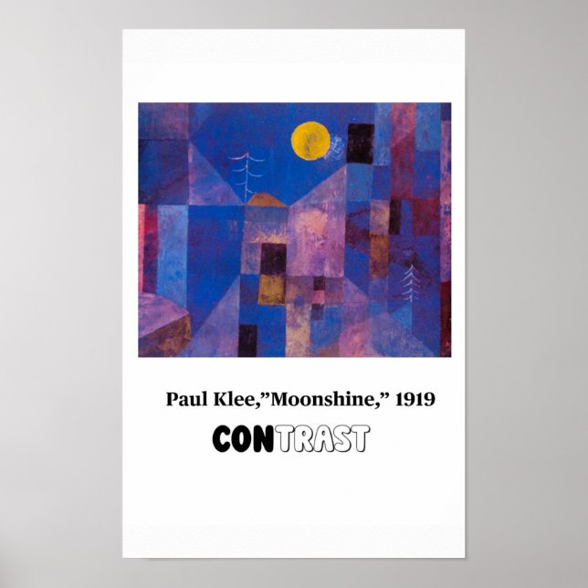 Kunstprinzipien - Kontrast, Paul Klee Poster (Vorne)