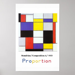 Kunstprinzipien - Proportion, Mondrian Poster
