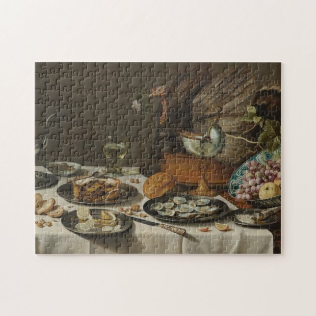 Kunstpuzzle "Still Life with Turkey Pie" Puzzle (Horizontal)