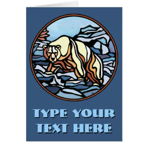 Kunstrasenkarten für Bären Custom Tribal Polar Bea