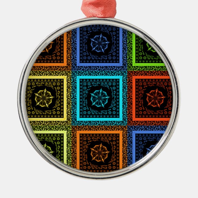 Kunstrasenprint Silbernes Ornament (Vorne)