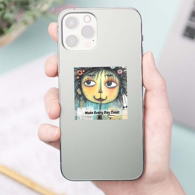 Kunstsammlerin 1 aufkleber (Telefon)