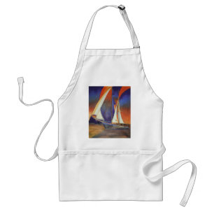 Kunstschlucht unter Segel in Orange und Lila Schürze