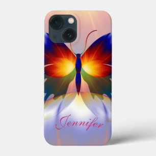 Kunstschmetterling und Individuelle Name Case-Mate iPhone Hülle