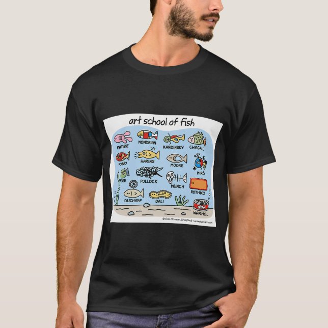 Kunstschule der Fische T-Shirt (Vorderseite)