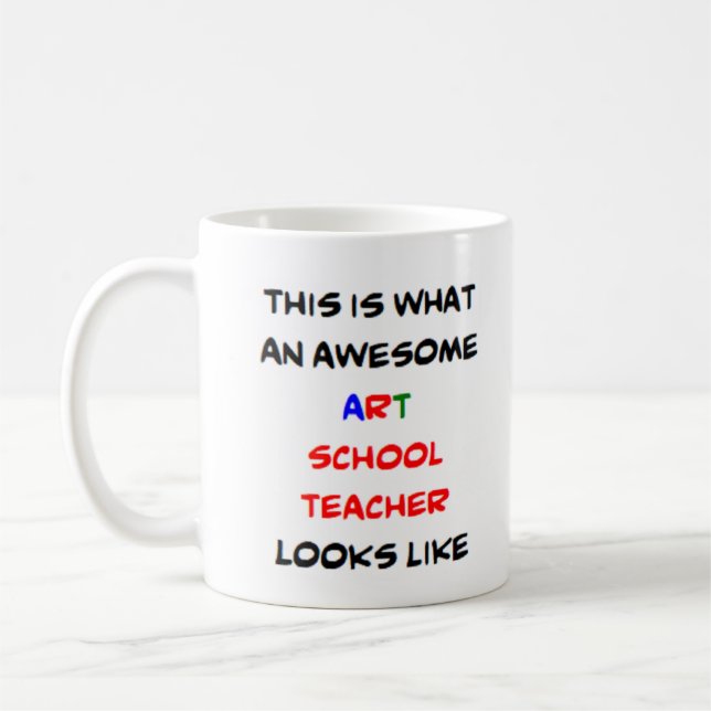Kunstschullehrer, phantastisch kaffeetasse (Links)