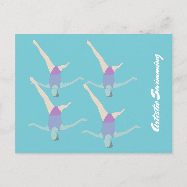 Kunstschwimmen Postkarte (Vorderseite)