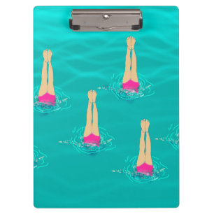 Kunstschwimmer Schwimmen Unter Wasser Schwimmparty Klemmbrett