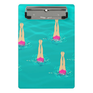 Kunstschwimmer Schwimmen Unter Wasser Schwimmparty Mini Klemmbrett
