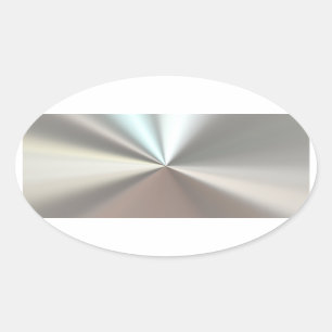 Kunstsilbermetall Ovaler Aufkleber
