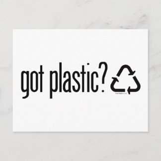 Kunststoff got? Recycelnd Zeichen Postkarte