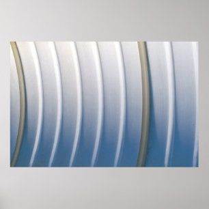 Kunststoffbehälter, blau und weiß poster