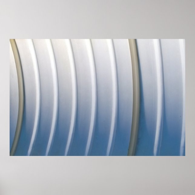 Kunststoffbehälter, blau und weiß poster (Vorne)